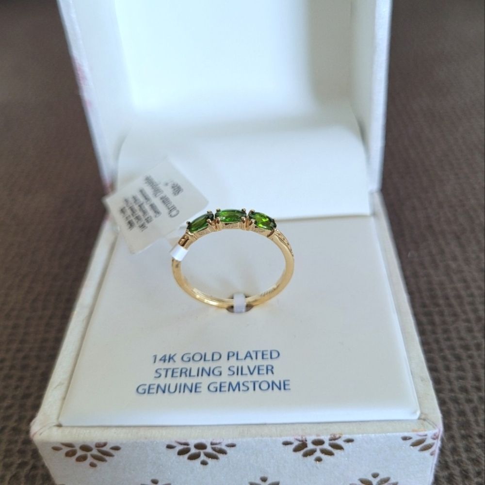Shivam Triple3️⃣ Chrome Diopside Ring Sz 7 - NIB - Picture 16 of 16